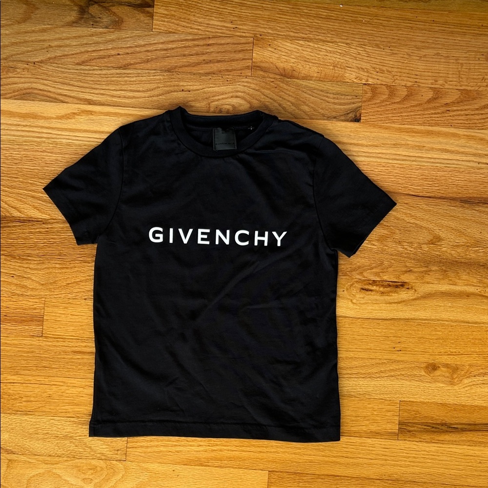 Givenchy Black Tee with White Logo